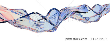 3D glass wave, liquid abstract gradient shape render, holographic curved plastic blue object. 3D glass wave, liquid abstract gradient shape render, holographic curved plastic blue object. 115214496
