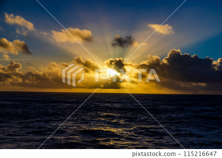 Ogasawara Islands Sunset over the sea 115216647