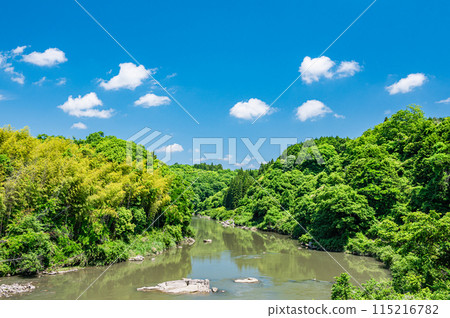 Kizu River, a mountain stream in southern Kyoto, Minamiyamashiro Village, Kyoto Prefecture Kizu River, a mountain stream in southern Kyoto, Minamiyamashiro Village, Kyoto Prefecture 115216782