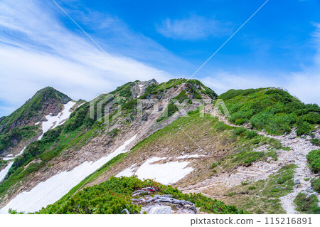 [Mountain material] Summer Mt. Karamatsu / Climbing scenery [Nagano Prefecture] 115216891