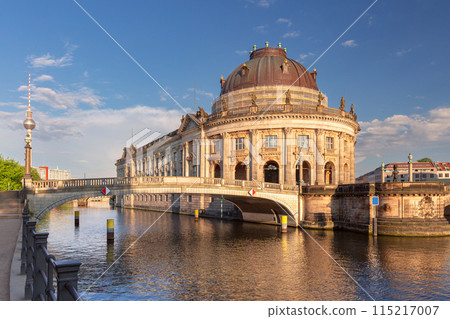 Embankment of the Spree River and Berlin Museum Island at sunset. Germany. Embankment of the Spree River and Berlin Museum Island at sunset. Germany. 115217007