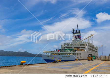 Ogasawara Maru, anchored at Futami Port, Ogasawara Islands 115217196