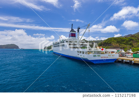 Ogasawara Maru, anchored at Futami Port, Ogasawara Islands Ogasawara Maru, anchored at Futami Port, Ogasawara Islands 115217198