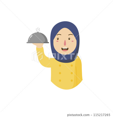 chef cooking cartoon illustration  115217265