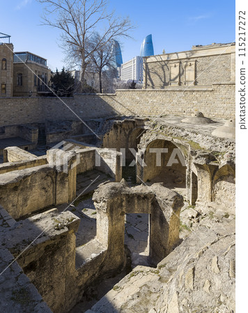 Remains of public baths in the Palace of Shirvanshahs, Baku / Baku, Azerbaijan Remains of public baths in the Palace of Shirvanshahs, Baku / Baku, Azerbaijan 115217272