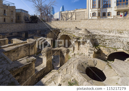 Remains of public baths in the Palace of Shirvanshahs, Baku / Baku, Azerbaijan Remains of public baths in the Palace of Shirvanshahs, Baku / Baku, Azerbaijan 115217279
