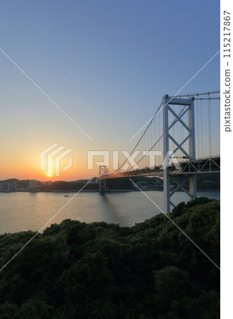 Sunset over the Kanmon Straits (from Mekari PA) 115217867