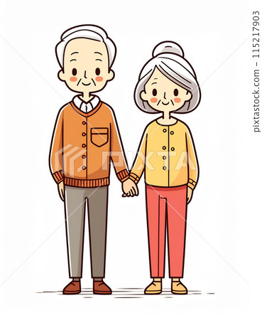 更老的夫婦例證 更老的夫婦例證 115217903