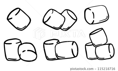 Marshmallows. Sweet dessert. Marshmallows. Sweet dessert. 115218716