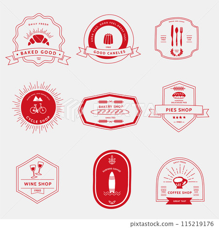 Simple handwritten logo and frame 115219176