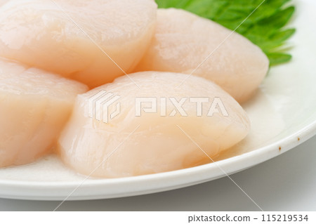 扇貝生魚片特寫 扇貝生魚片特寫 115219534