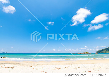 View from the sandy coastline View from the sandy coastline 115219614