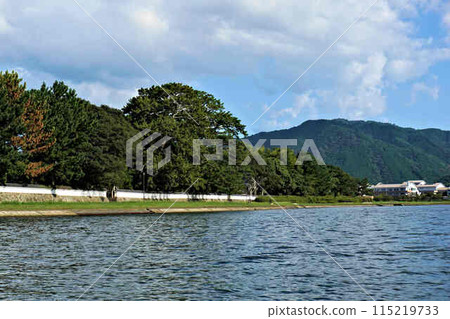 The ruins of Hagi Castle from the moat 115219733
