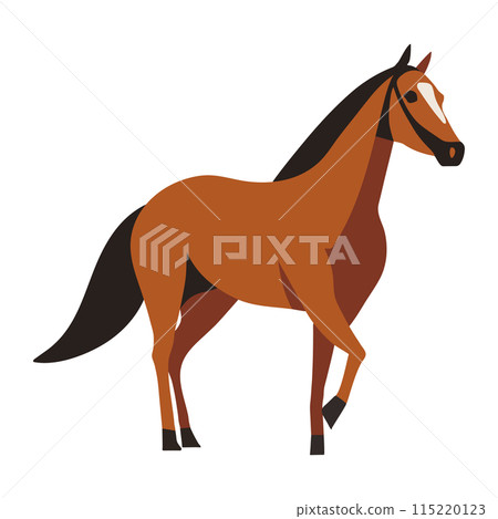 一匹行走的馬的插圖 115220123