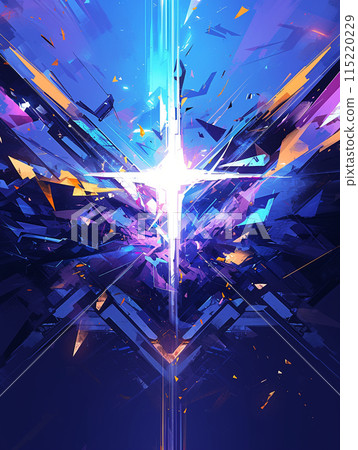 Flyer background cyber fragment hologram Flyer background cyber fragment hologram 115220229