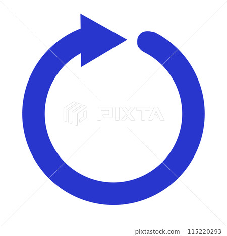 Loop arrow icon (blue) 115220293