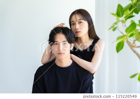 Young couple's portrait Young couple's portrait 115220549