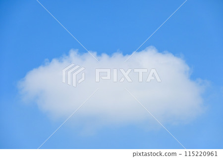 beautiful blue sky and white fluffy single cloud with sunrise in the morning, natural background beautiful blue sky and white fluffy single cloud with sunrise in the morning, natural background 115220961