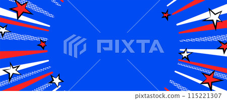 可愛的不規則星星和圍繞中心圓形文字空間的放射狀圖案的插圖 可愛的不規則星星和圍繞中心圓形文字空間的放射狀圖案的插圖 115221307