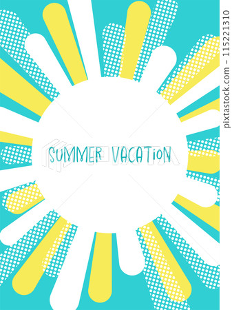 Summer greeting card design with sunflower and sun motif (vertical) Summer greeting card design with sunflower and sun motif (vertical) 115221310