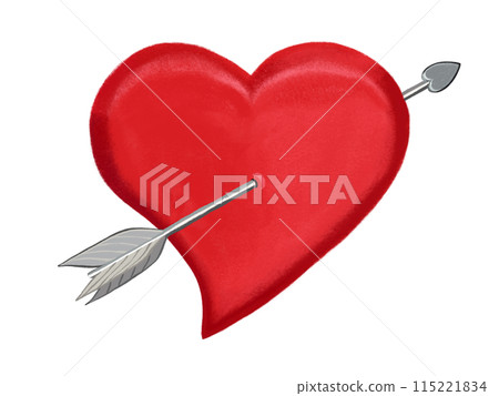 Heart symbol (distorted) silver arrow 115221834