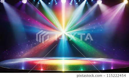 Stage, stage and spotlight background material 115222454