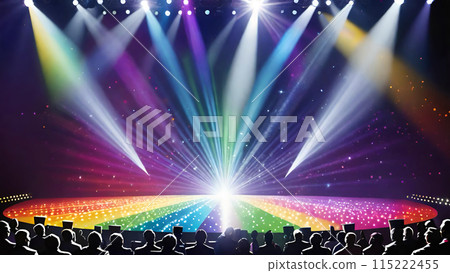 Stage, stage and spotlight background material 115222455