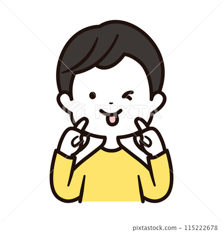 扮演阿寒部的男孩上半身圖示插畫素材 扮演阿寒部的男孩上半身圖示插畫素材 115222678