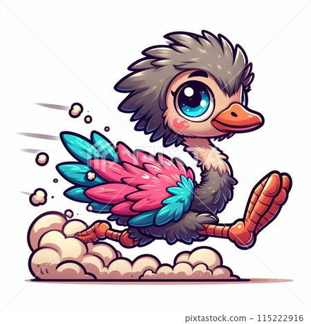 奔跑的藍色鴕鳥 奔跑的藍色鴕鳥 115222916