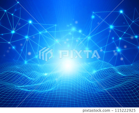 IT/近未來圖像藍色抽象背景26（一代AI） 115222925