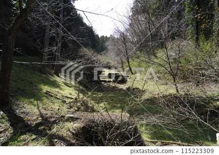 Kamikawa Town: An erosion control dam installed on the Kanasana River near Kanasana Shrine, March 30, 2024 115223309