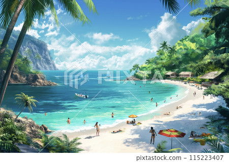 在熱帶海灘度過暑假 在熱帶海灘度過暑假 115223407