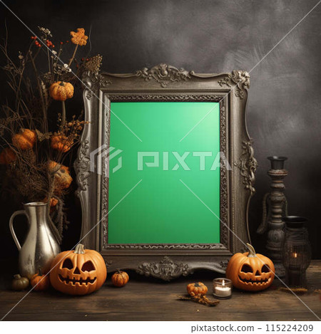 Halloween background with phone with copy space Halloween background with phone with copy space 115224209