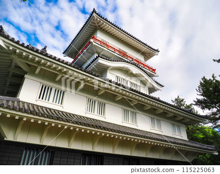 The Osumi Tower of the ruins of Kubota Castle at Senshu Park, Akita City, Akita Prefecture 115225063