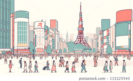 Cityscape with a view of buildings Cityscape with a view of buildings 115225543