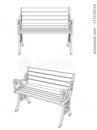 Western-style bench Western-style bench 115226319