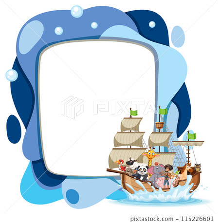 Animals Sailing on a Ship 115226601