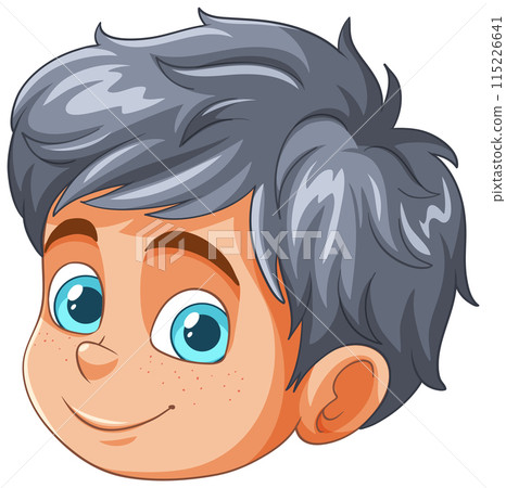 Smiling Boy with Blue Eyes 115226641