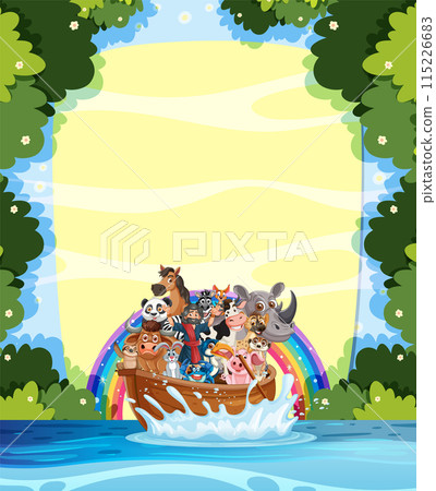 Animals on a Joyful Boat Ride Animals on a Joyful Boat Ride 115226683