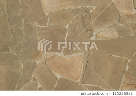Stone Brown Floor Texture Abstract Pattern Background Surface Wall Tile Mosaic Dirty Old 115226881