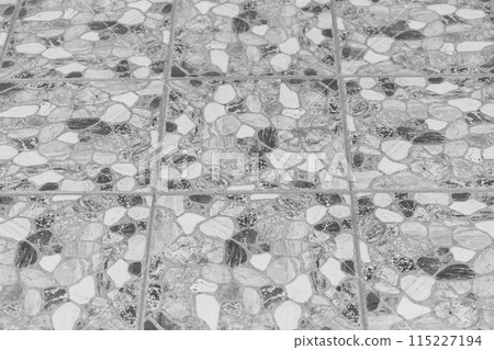 Grey light stone mosaic tile abstract pattern floor texture bathroom background white 115227194