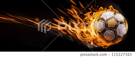 燃燒時直線前進的足球 115227383