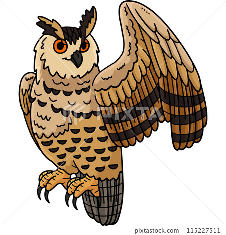 Eurasian Eagle Owl Cartoon Colored Clipart Eurasian Eagle Owl Cartoon Colored Clipart 115227511