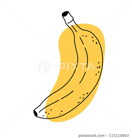 Ripe banana abstract sketch style Ripe banana abstract sketch style 115228063
