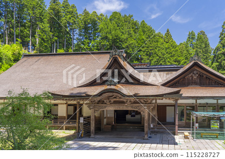 Mount Koya, Kongo Sammai-in Temple, guest hall and kitchen 115228727