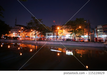 canal, canals, night scene 115228829