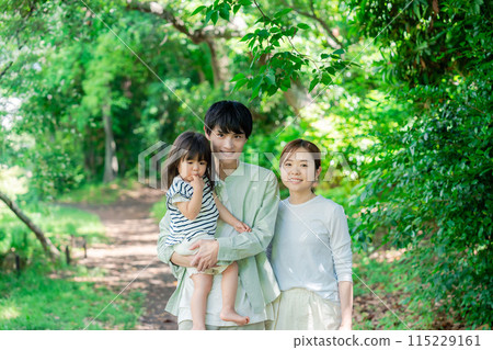 Image of a happy family with small children Image of a happy family with small children 115229161