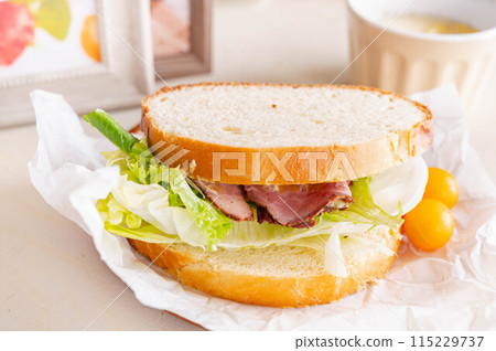 Roast beef sandwich for lunch Roast beef sandwich for lunch 115229737