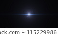 Center twinkle blue star lens flare. Beautiful Glow center blue light flare for project overlay screen effect. Abstract for luxury premium product design. effect element 3d illustration rendering. 115229986