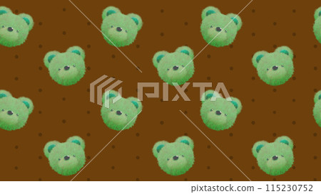 Pop cute bear illustration repeat pattern 115230752